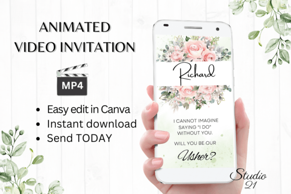 Design with Elegance: Pink Roses Usher Proposal W3276U