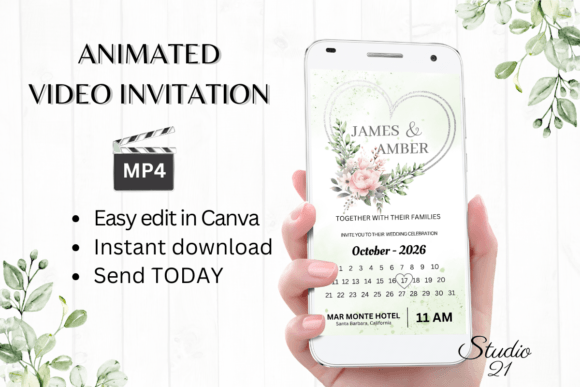 Effortless Elegance: The Pink Roses Wedding Invitation W8278B
