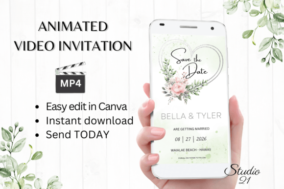 Effortless Elegance: The Pink Save the Date Announcement W2278
