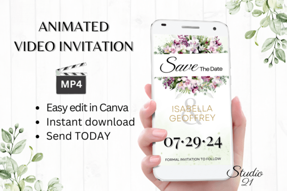 Orchids Save the Date Invite W2456: A Modern Digital Solution