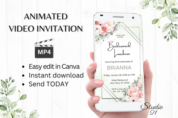 Pink Roses Bridesmaid Luncheon: A Modern Script for Elegant Invitations