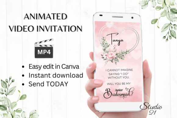 Pink Roses Junior Bridesmaid W3279JM: A Fresh Take on Floral Typography