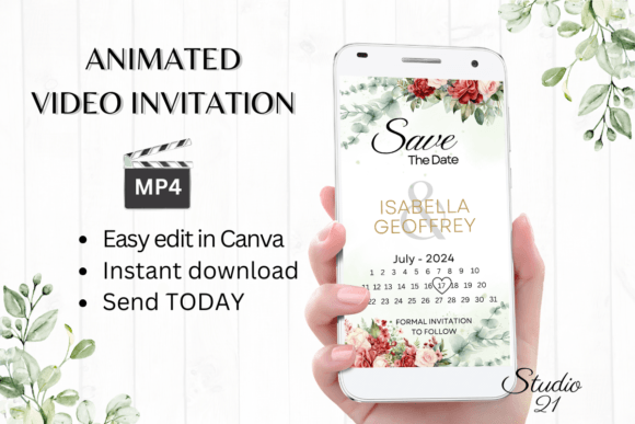 Red Roses Save the Date: Crafting Elegant Digital Invites