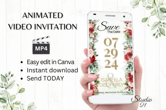 Red Roses Save the Date Invite: A Digital Solution for Modern Events