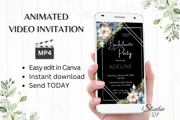 Winter Bachelorette Party Evite W6255: Your Digital Celebration Starter