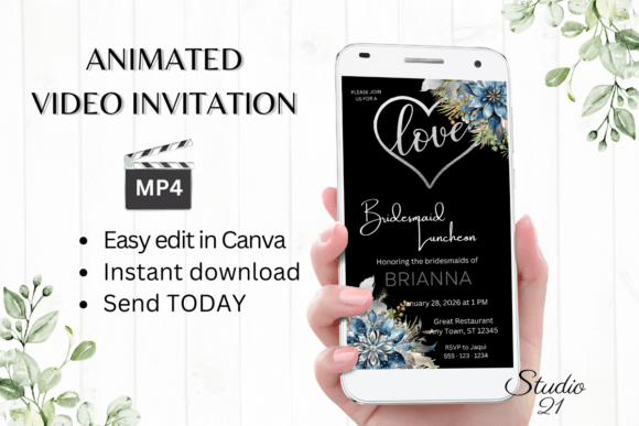 Winter Bridesmaid Luncheon: A Script Font for Elegant Invitations